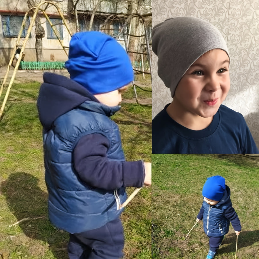 Chapeaux pour garçons et filles, chapeaux pull unis pour bébés — Monptitlou