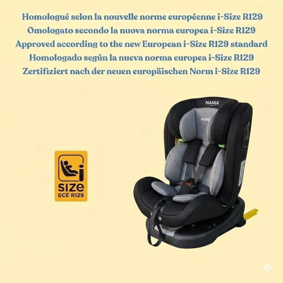 Nania Siège auto AXIO Isofix Pivotant 360° I-Size 40-150 cm — Monptitlou