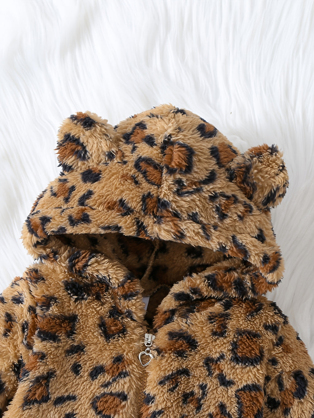 Ensemble Bébé Petite Fille Automne Hiver Imprimé Léopard — Monptitlou