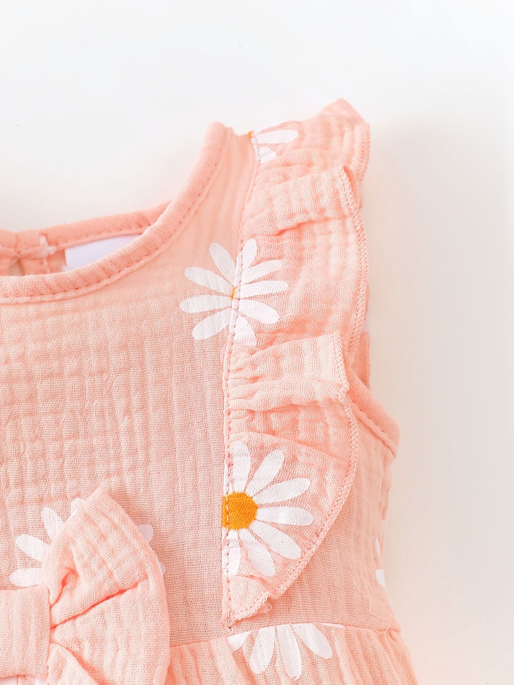 Romper bébé fille été style mignon avec motif petite marguerite — Monptitlou