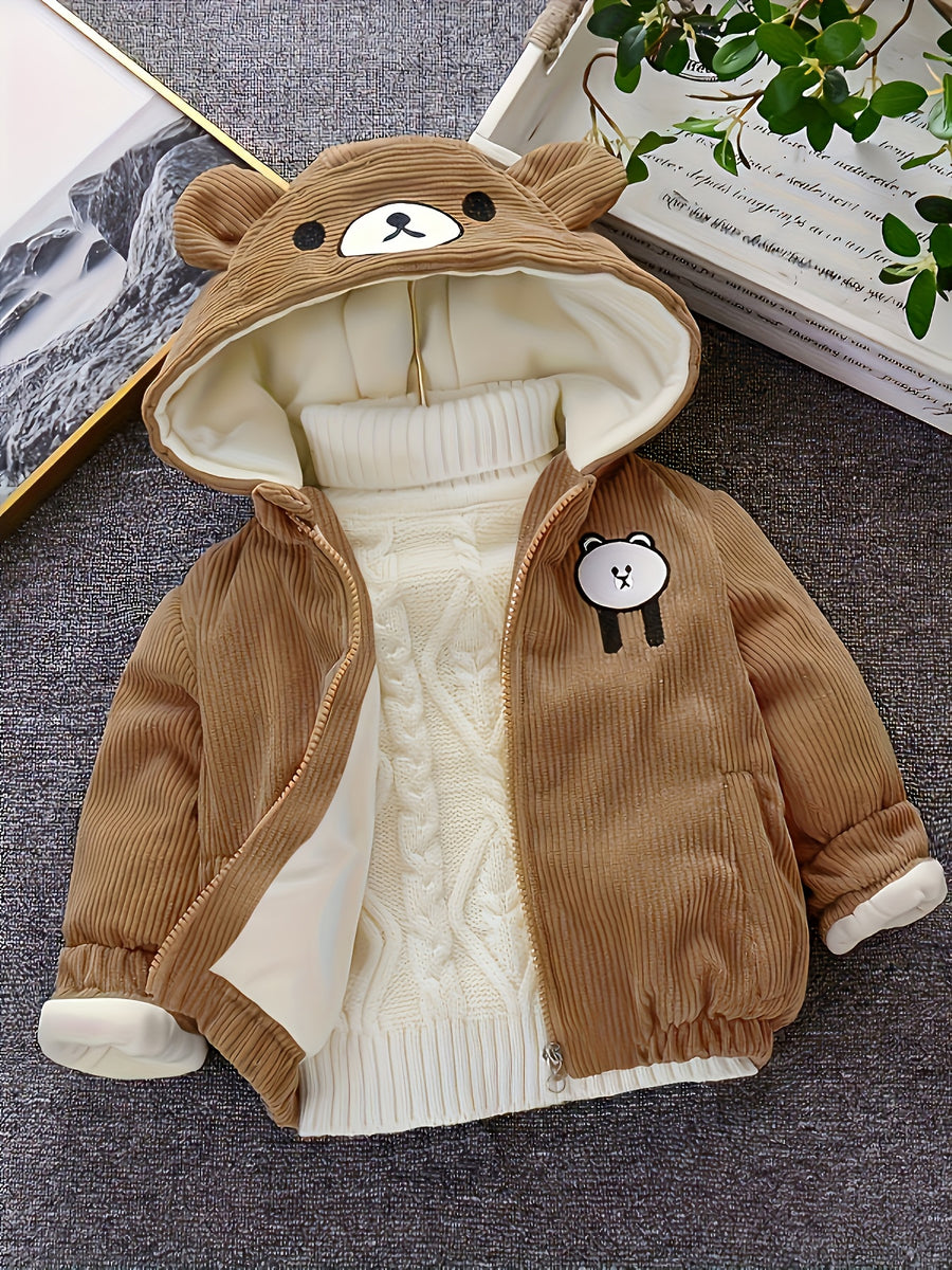 Veste à capuche pour enfants avec ours cartoon