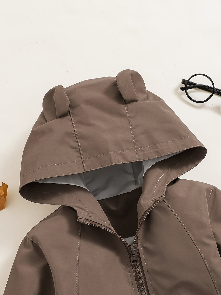 [Manteau trench garçon] Manteau trench à capuche style petites