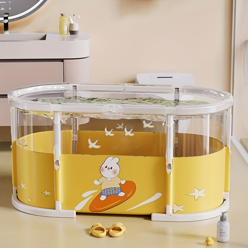 Baignoire pliante transparente avec motifs de dessins animés — Monptitlou