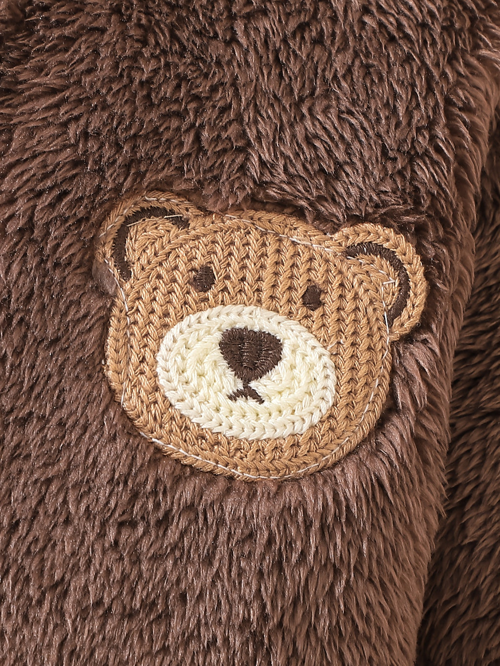 Grenouillère à pieds et manches longues marron pour bébé — Monptitlou
