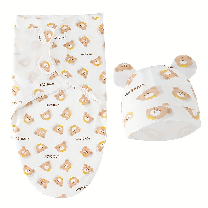 1 Ensemble Couverture Enveloppante Réglable pour Nouveau-né 0-6 Mois — Monptitlou Image