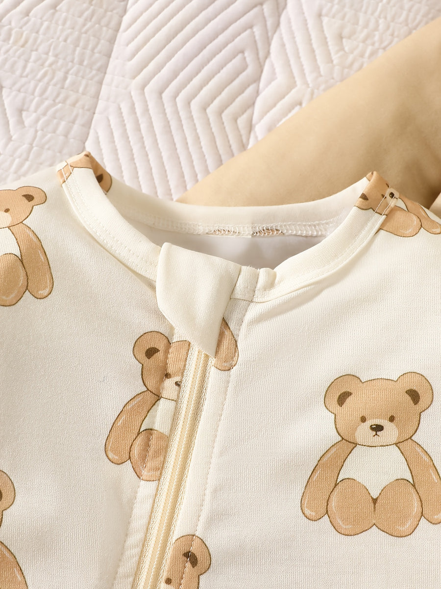 Ensemble 2 pièces body à manches longues imprimé ours — Monptitlou