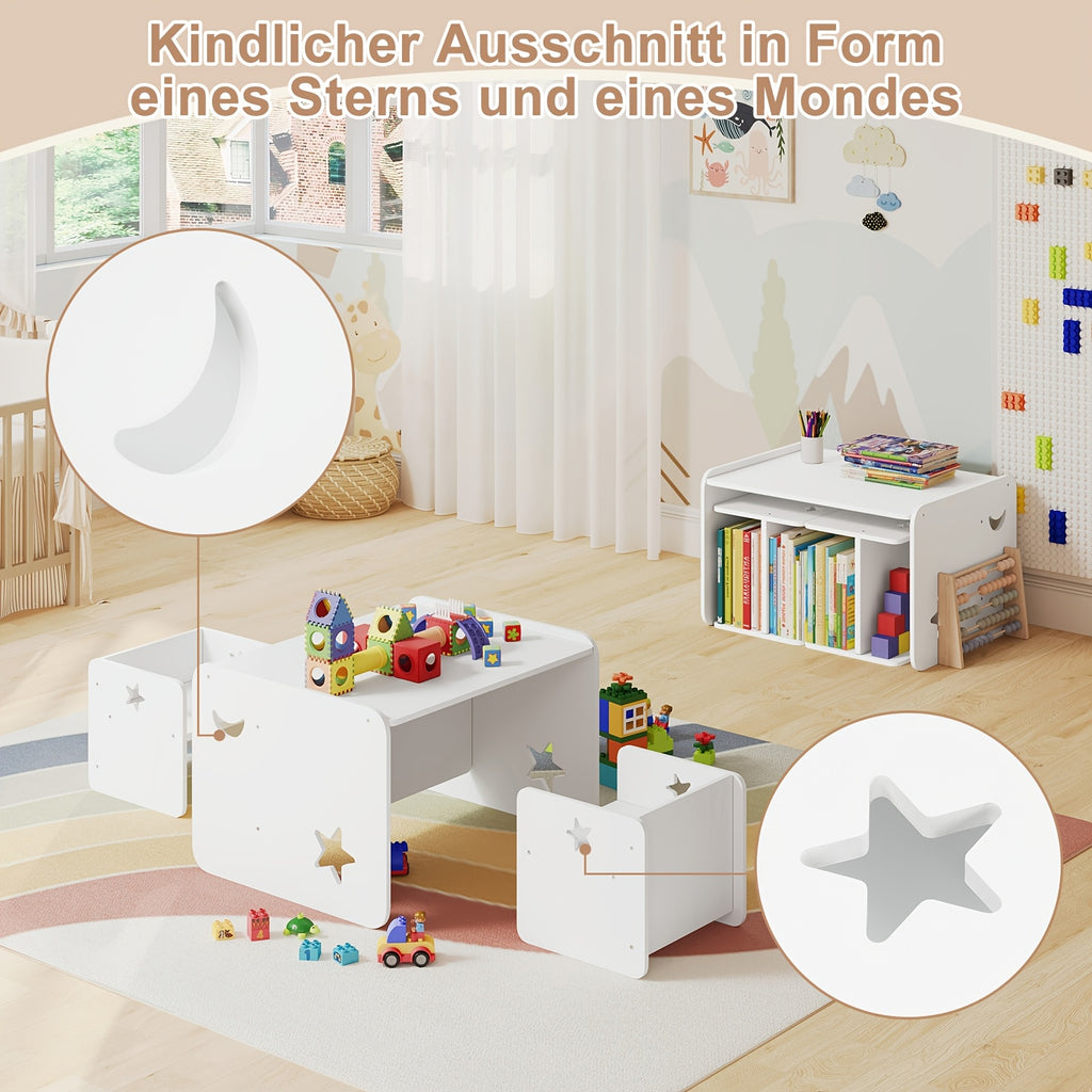 Table avec 2 chaises, set table et chaises, set d’assise — Monptitlou