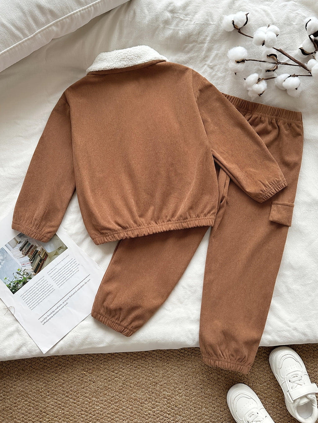 Ensemble 2 pièces pour garçons : Costume en velours côtelé — Monptitlou