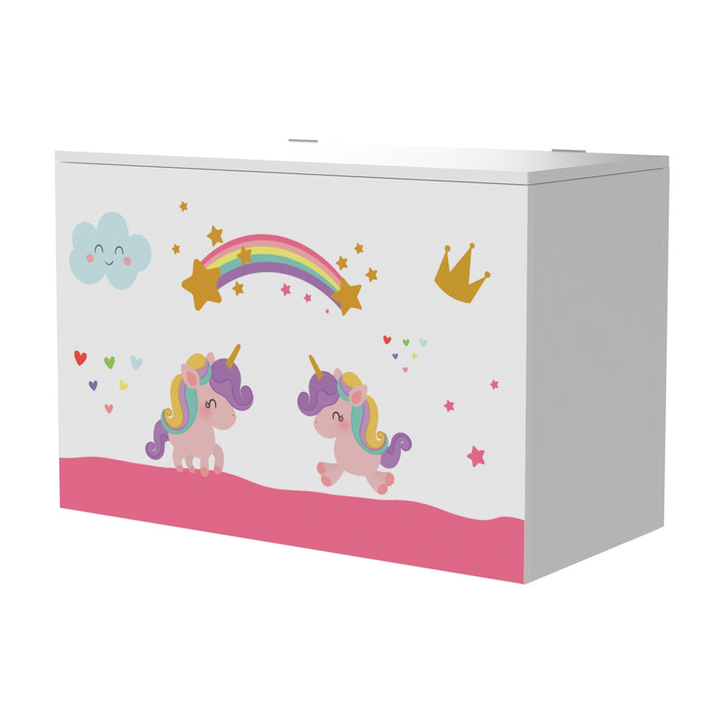 Boîte à Jouets Oleiros avec Couvercle Rabattable, 40 x 60 x 30 cm — Monptitlou