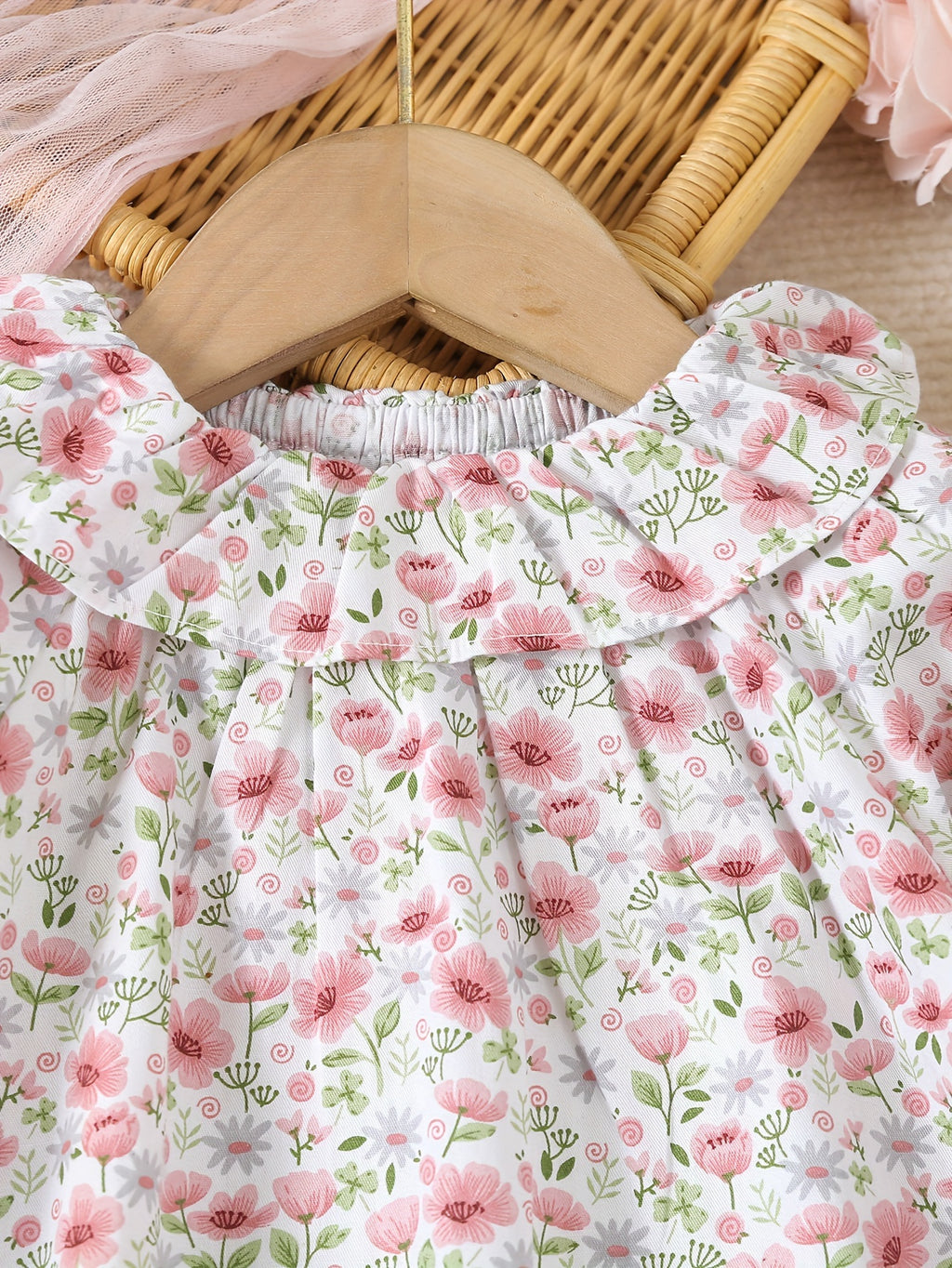 Haut manches longues imprimé fleurs mignon fille, photo 13