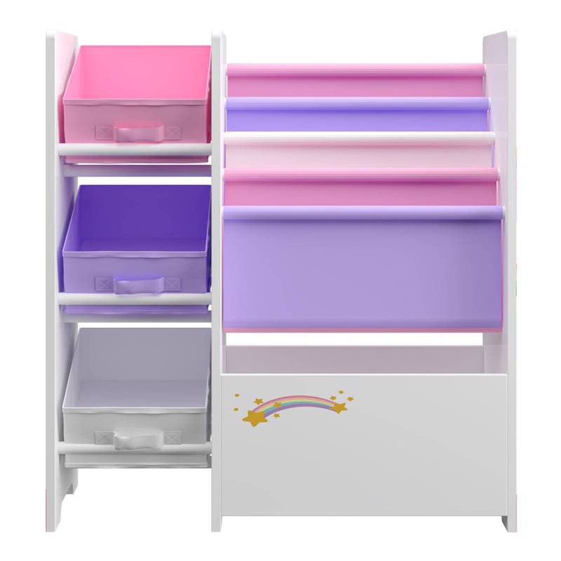 Étagère pour enfants 'Vimianzo avec 5 compartiments et 3 boîtes — Monptitlou