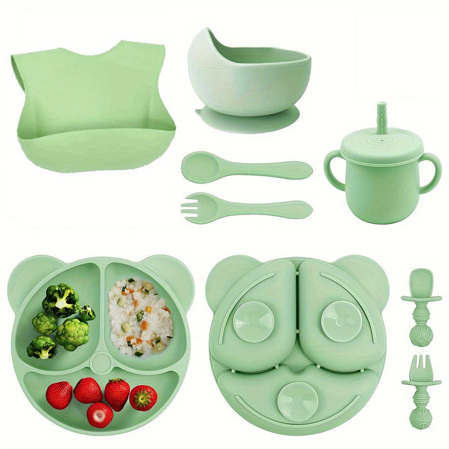 Ensemble d'alimentation pour bébé en silicone, 10 pièces — Monptitlou