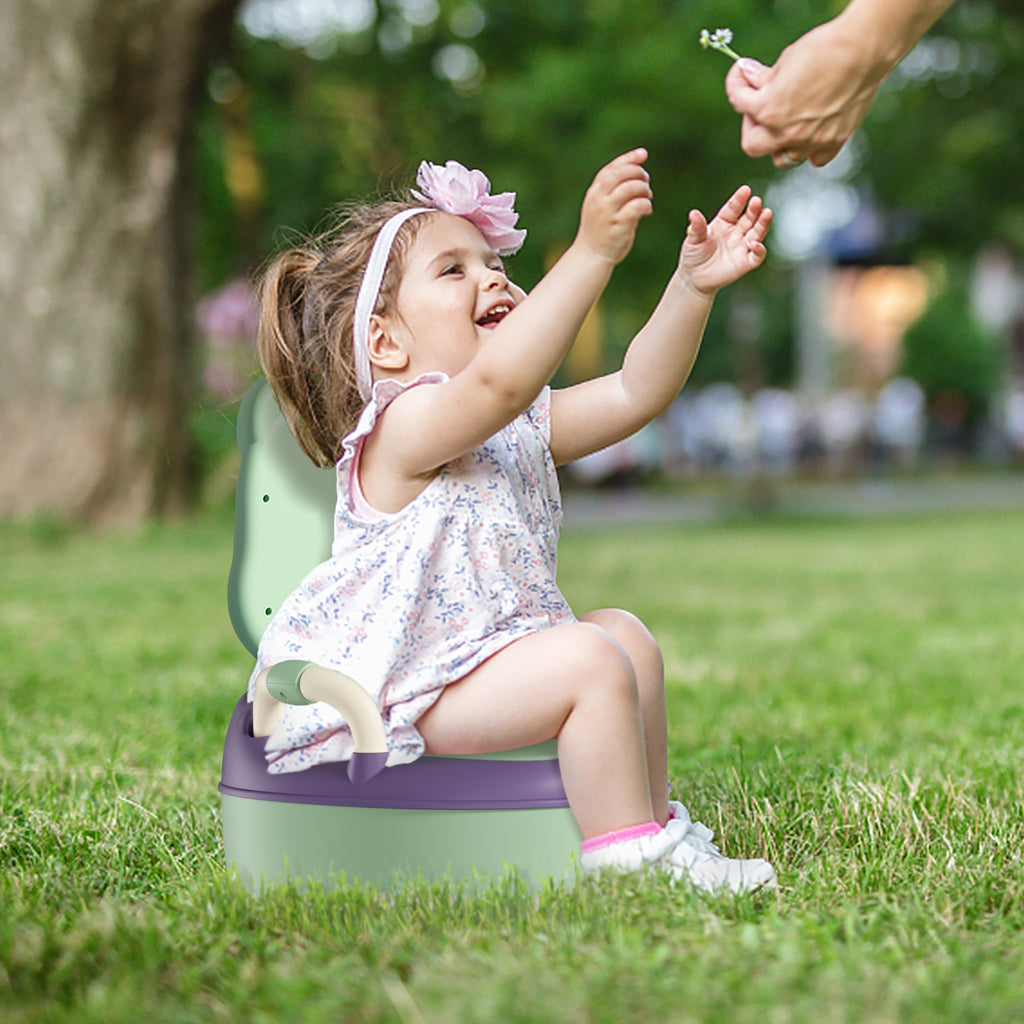 Pot en plastique pour enfants 48 cm avec support amovible et — Monptitlou