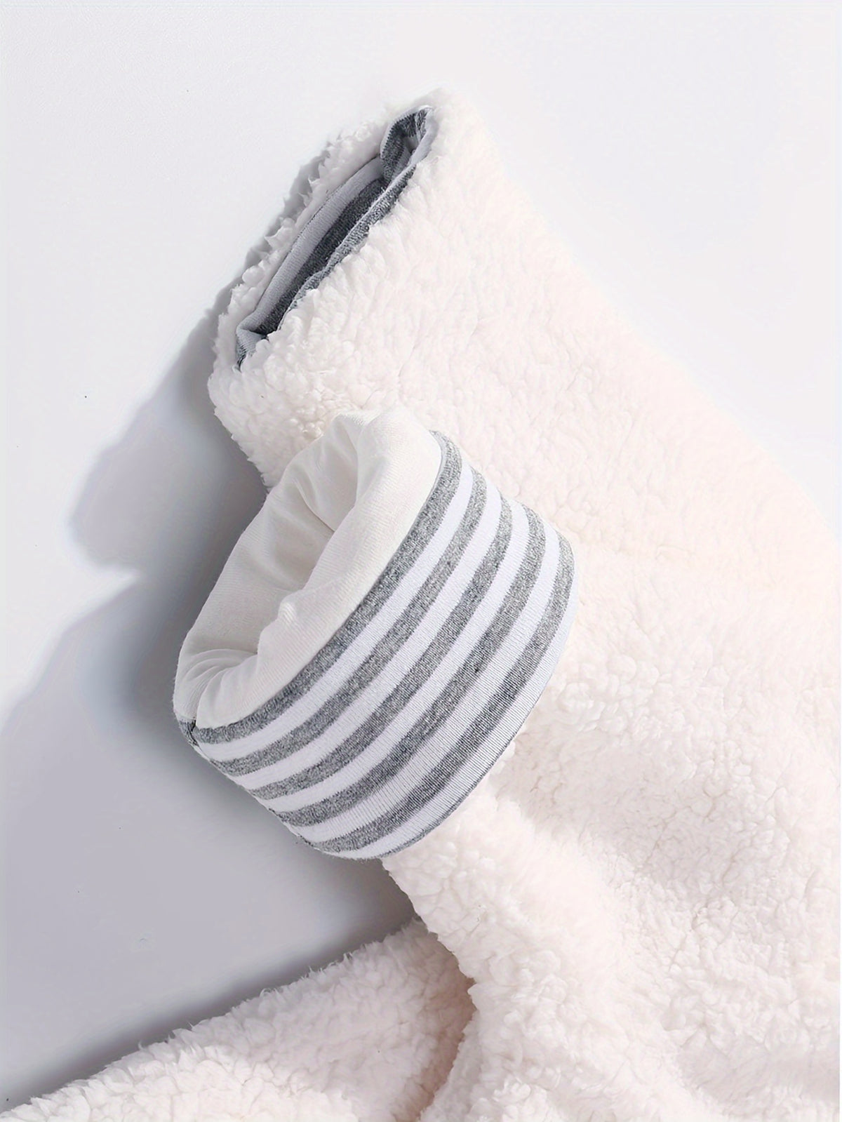 Boarnseorl Body Bébé Veste Épaissie à Capuche et Pieds Blanc Chaud — Monptitlou Image