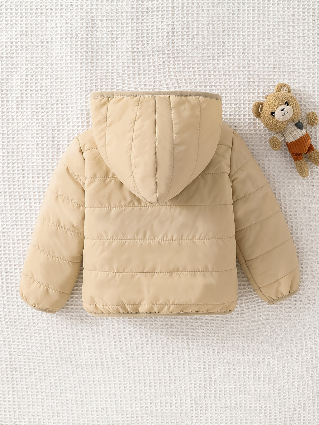 Ensemble à capuche en polaire avec écussons ours bébé mignons — Monptitlou