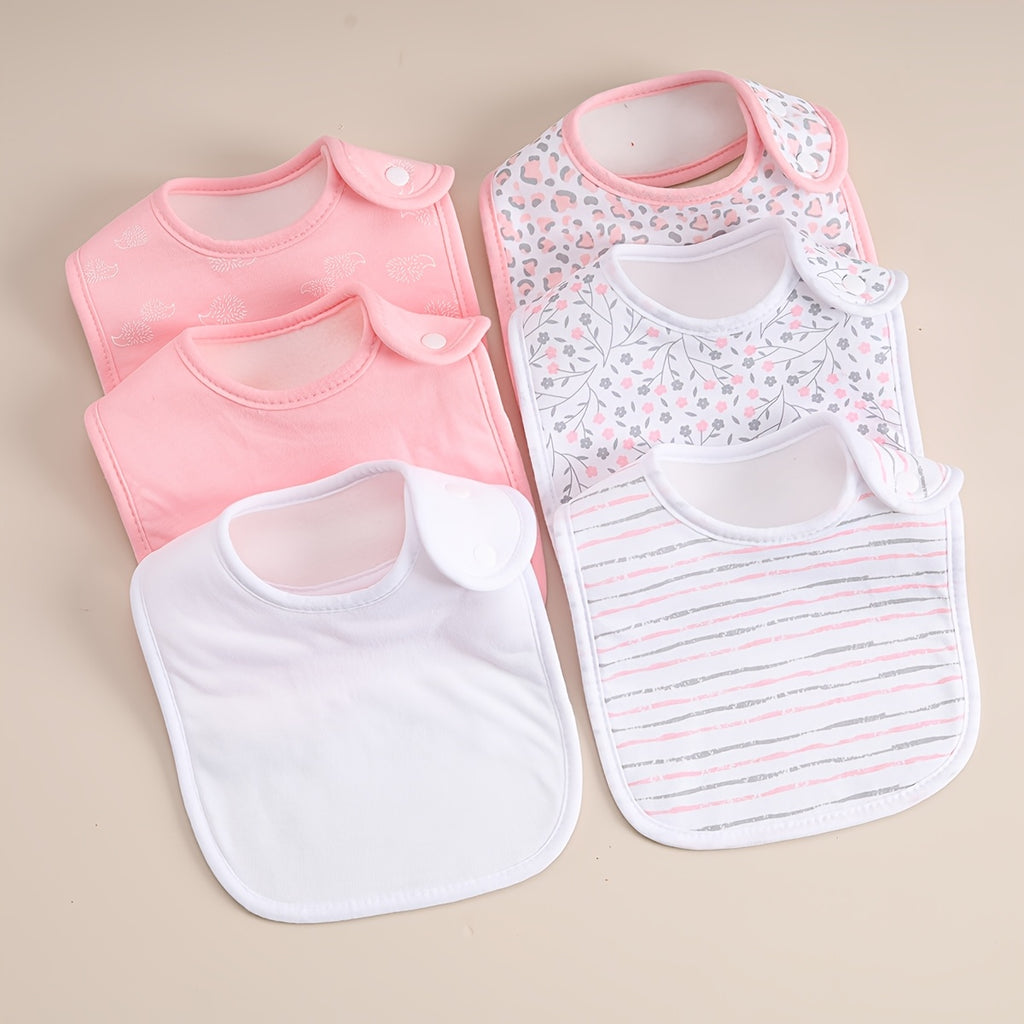 Bavoirs pour bébé, lot de 6 bavoirs à boutons-pression — Monptitlou