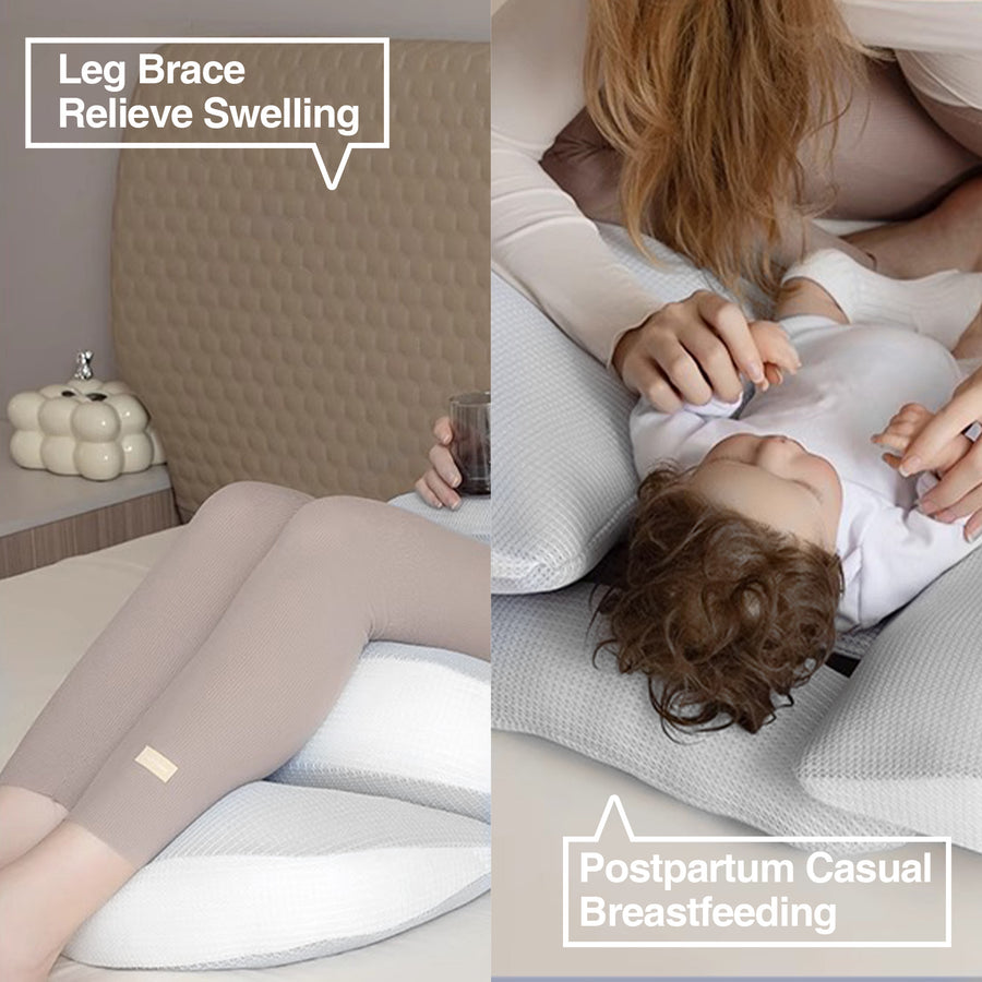 Oreiller de Maternité Ergonomique Ajustable 2-en-1 pour Dormir sur le — Monptitlou