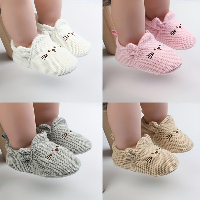 Chaussures premières marches pour bébé garçon et fille, motif dessin animé, semelle souple légère antidérapante, respira