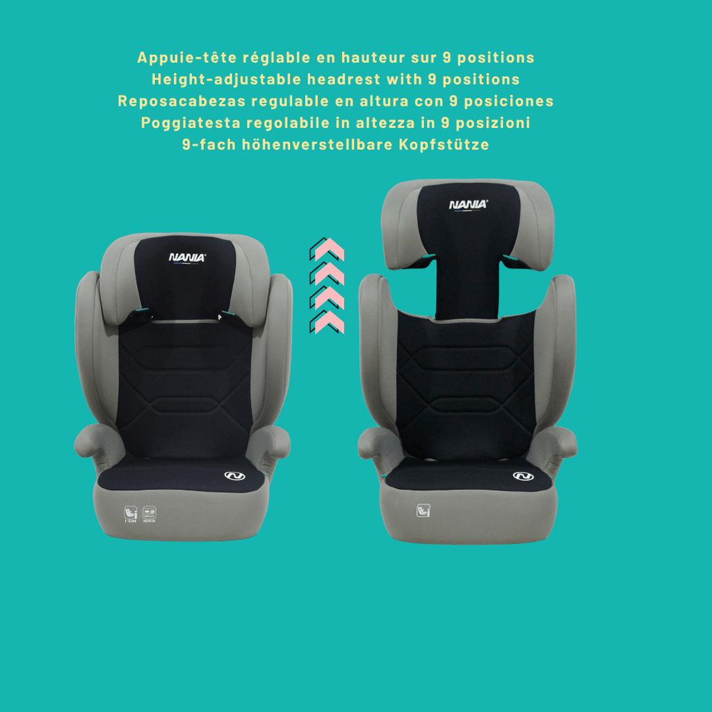 Siège auto enfant Isofix 2 EN 1 I-size 100-150 cm-Groupe 2/3- environ