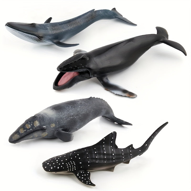 Modèles réalistes de baleines, baleine bleue, requin-baleine, narval, photo 18