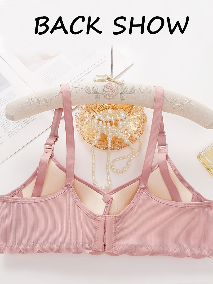 Soutien-gorge de maternité et d'allaitement élégant, couleur unie