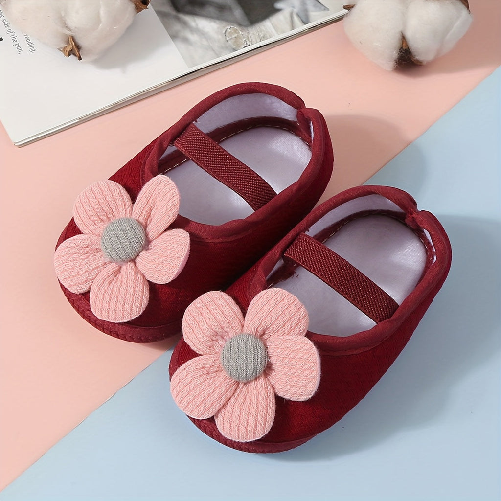 1 Paire de Chaussures pour Bébé, Mignon Dessin Animé Tournesol Uni — Monptitlou