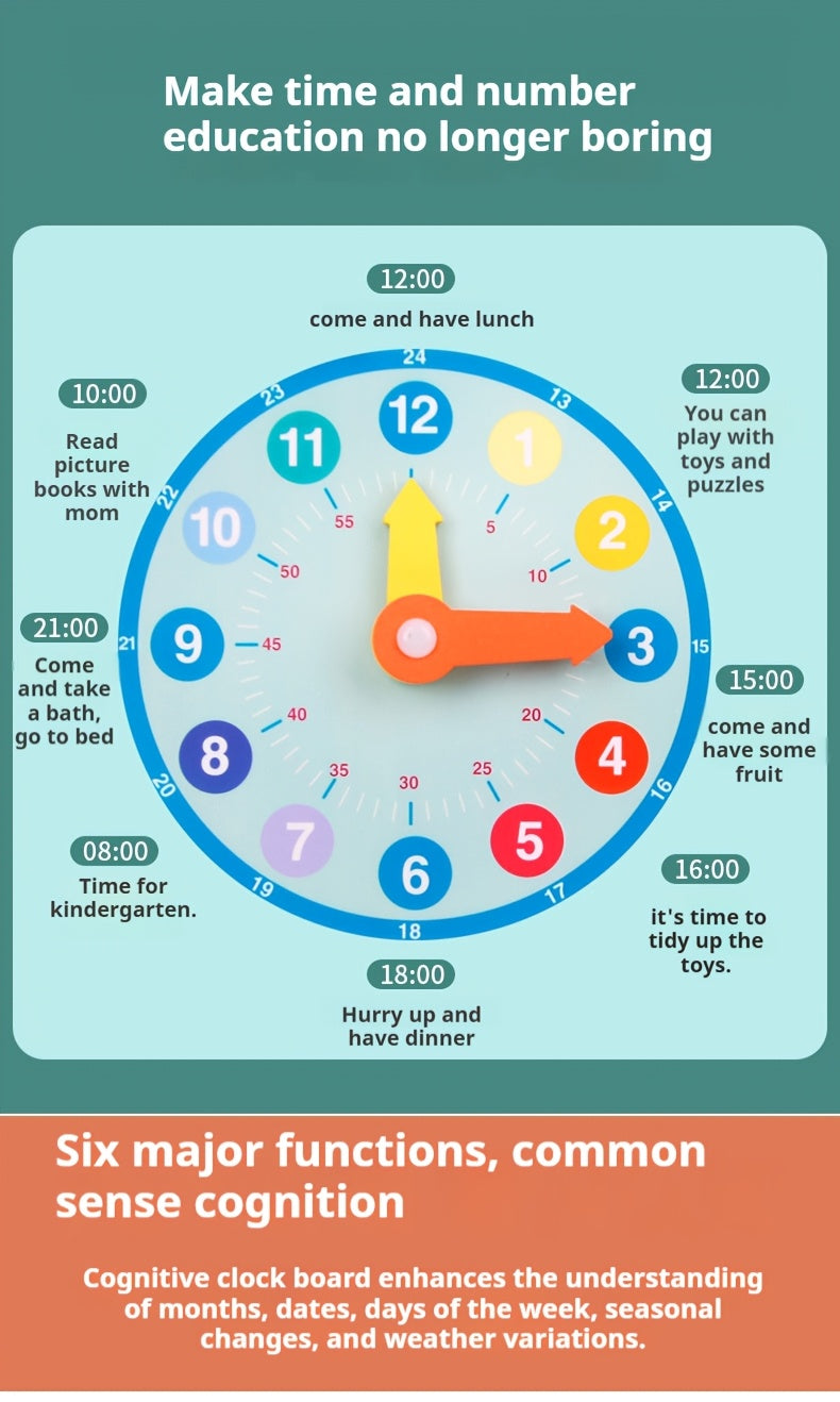 Planche puzzle horloge calendrier — Monptitlou