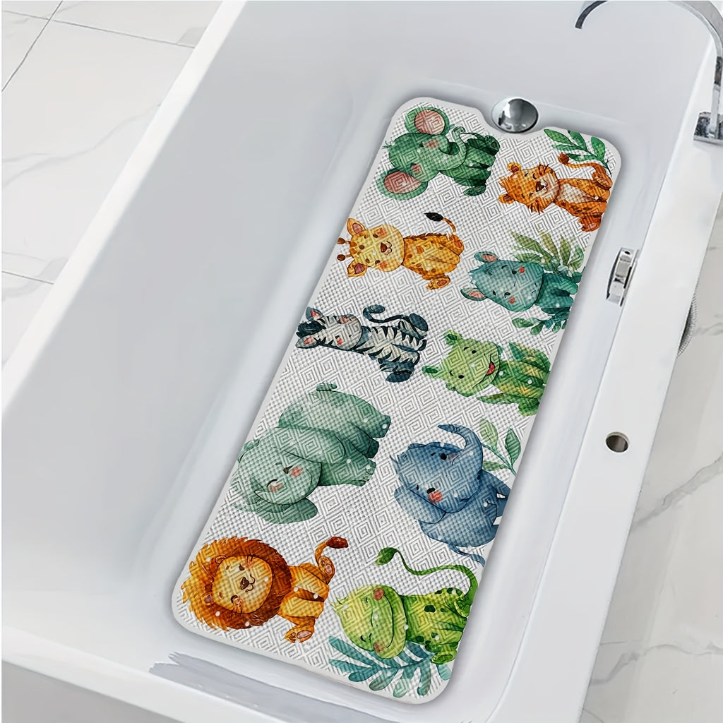 1 Tapis de Baignoire pour Salle de Bain — Motif Animaux Cartoon — Monptitlou