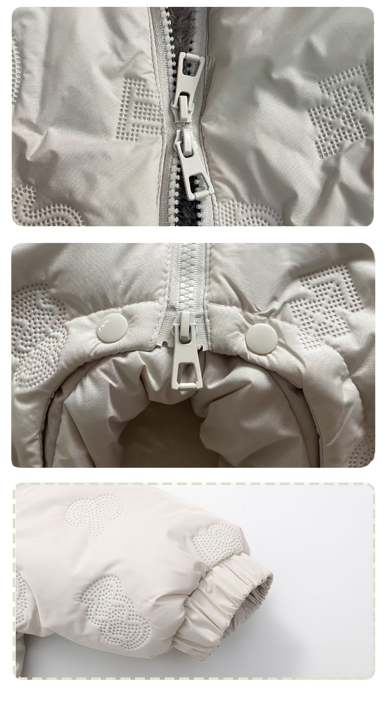 Barboteuse d'hiver pour fille, Manteau matelassé pour bébé et tout-petite fille, Veste matelassée doublée pour bébé, Gre