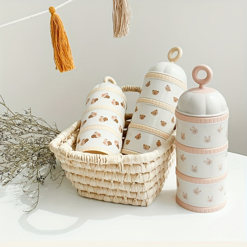 Distributeur de lait en poudre à 3 couches pour voyage et en déplacement, récipient de stockage de lait pour bébés, boît