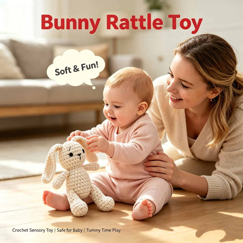 Jouet de réconfort pour enfant crocheté à la main — Monptitlou