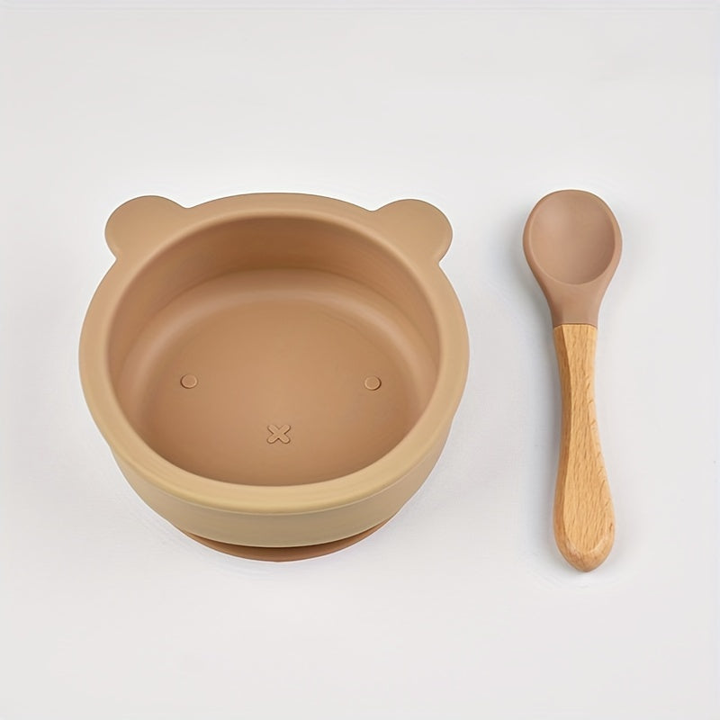 Ensemble de vaisselle pour bébé en silicone alimentaire avec ventouse — Monptitlou