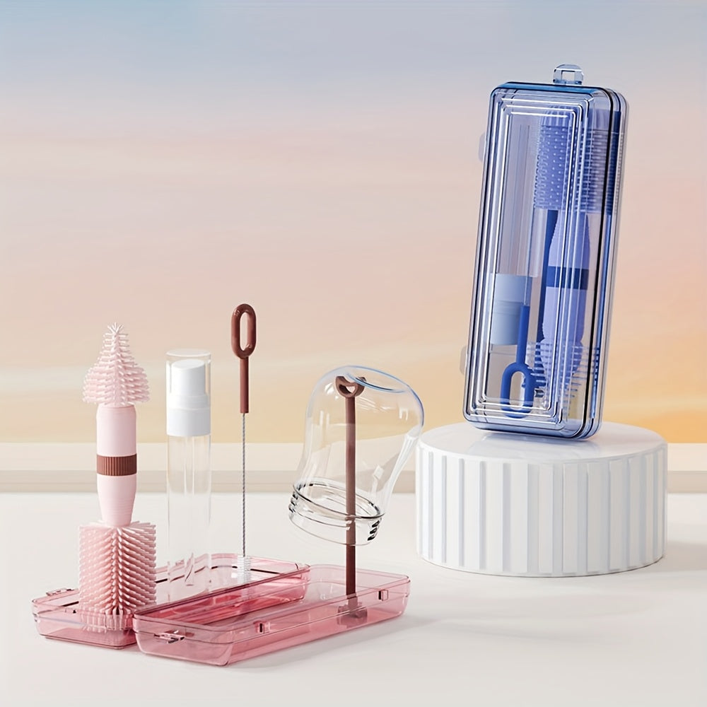 Kit de nettoyage portable tout-en-un pour biberons avec égouttoir — Monptitlou Image