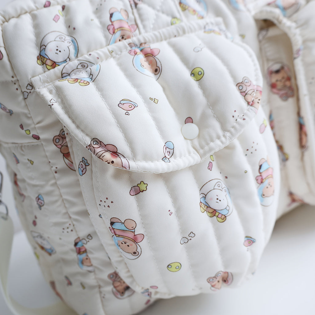 Sac Maman à Imprimé Patchwork à Rayures Larges — Monptitlou