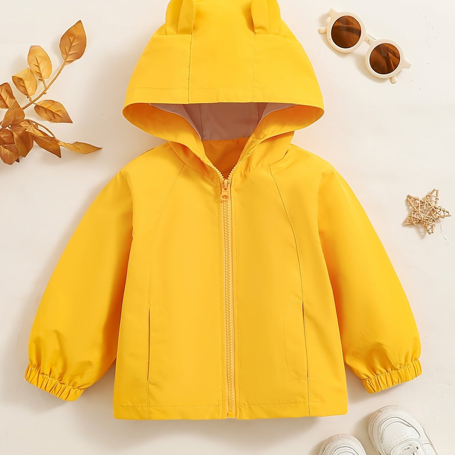 [Manteau trench garçon] Manteau trench à capuche style petites — Monptitlou