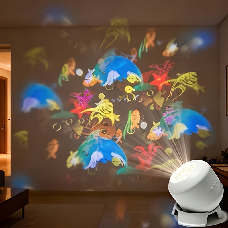 Lampe de nuit LED projection ciel étoilé océan — Monptitlou