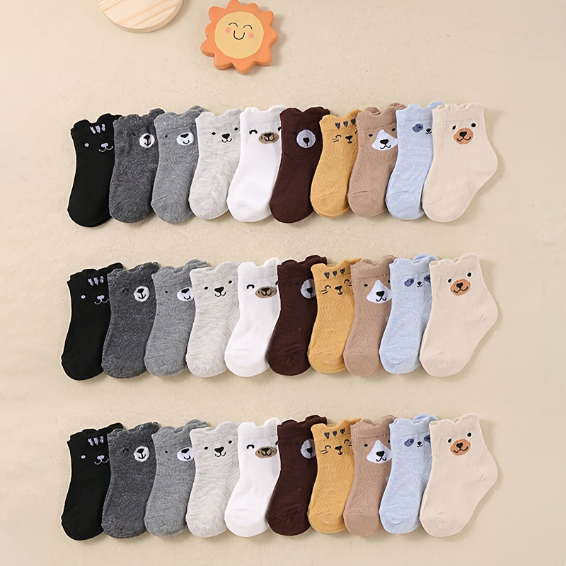 Paires de chaussettes pour bébé, motifs d'ours de dessin animé mignons — Monptitlou