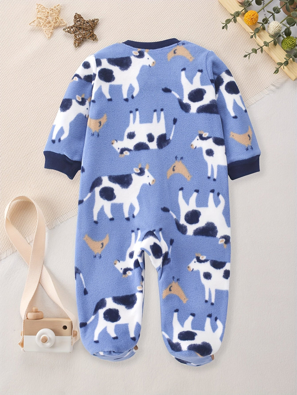 [Parfaite pour Halloween] Combinaison pour garçon imprimé vache — Monptitlou