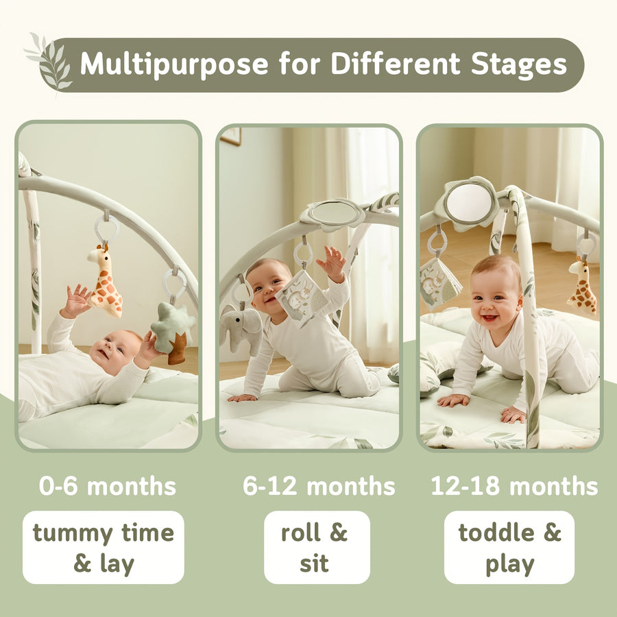 Tapis d'éveil pour bébé, tapis de jeu, tapis pour le ventre — Monptitlou