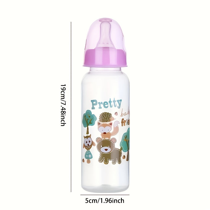 3 pièces/1 pièce Biberon de dessin animé, 250 ml pour lait maternel/eau/complément de préparation pour nourrissons et to