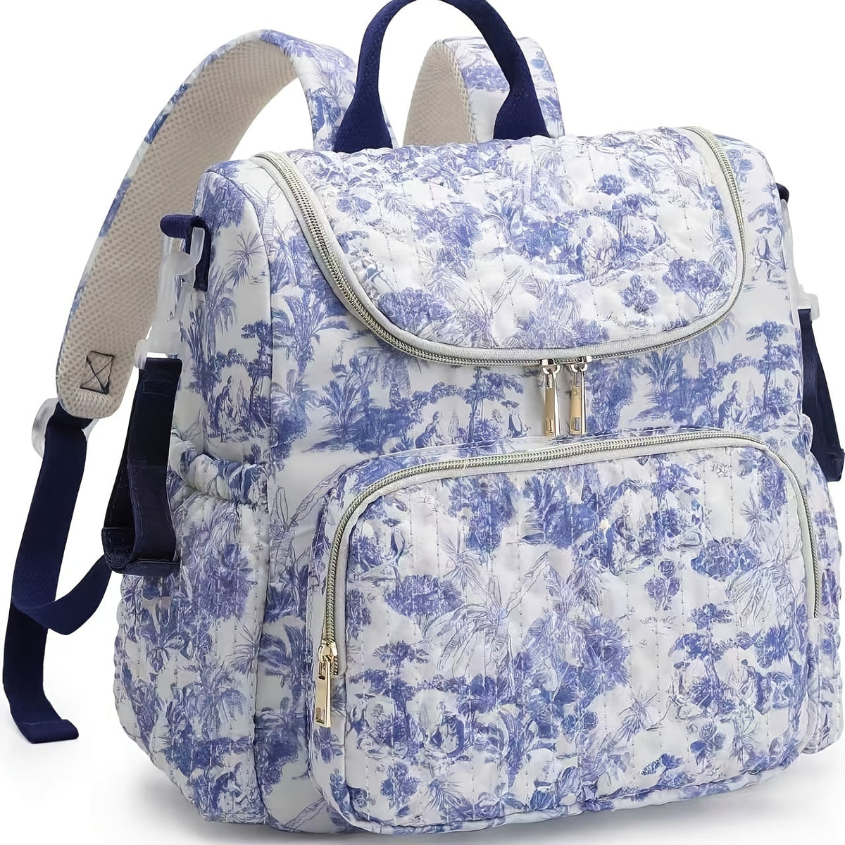 [Essentiel pour parents] Sac à langer à dos floral pour maman et papa — Monptitlou Image