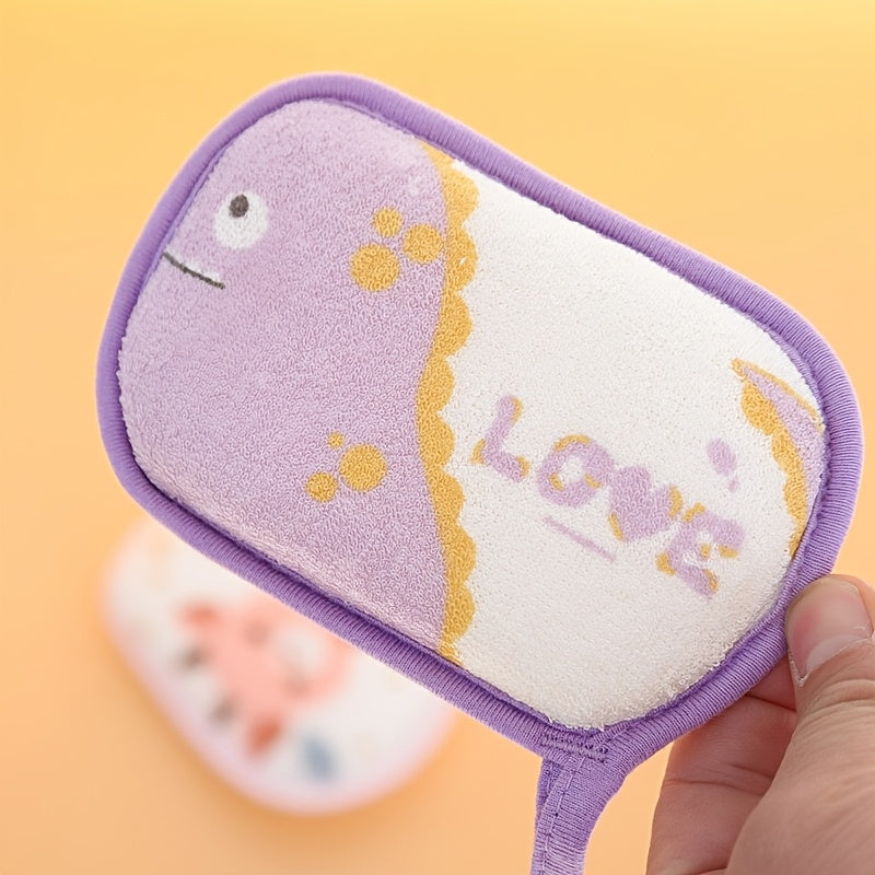 Éponges à bain mignonnes avec imprimé d'animaux de dessins animés — Monptitlou Image