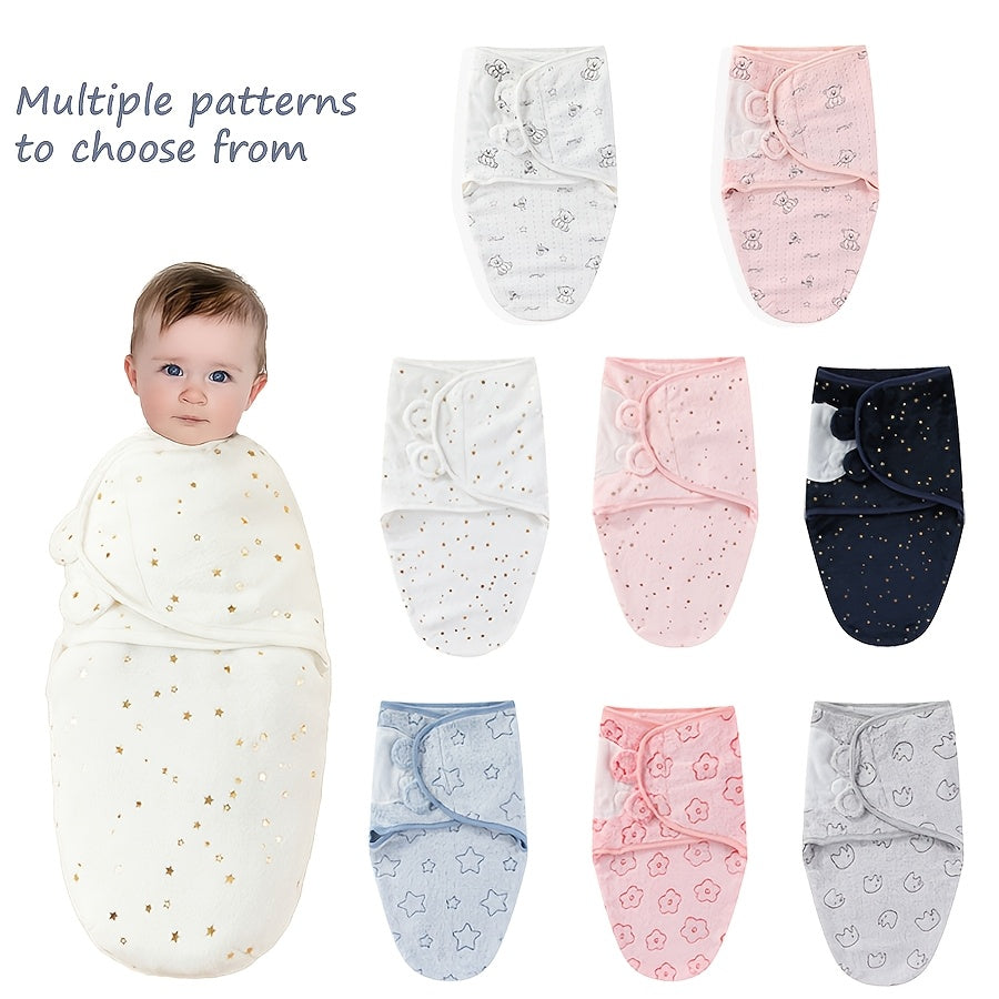 Couvertures enveloppantes pour nouveau-né avec motif en peluche — Monptitlou