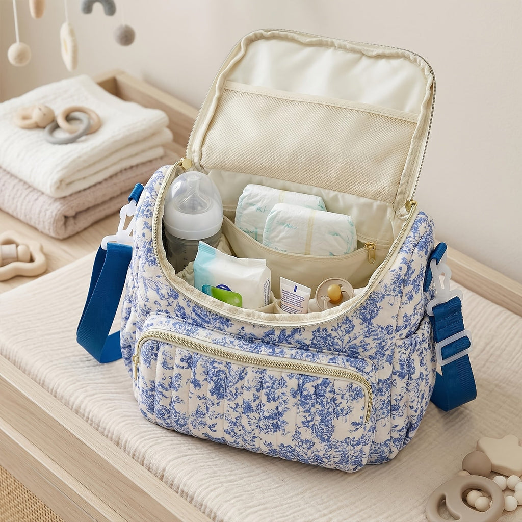 [Essentiel pour parents] Sac à langer à dos floral pour maman et papa — Monptitlou