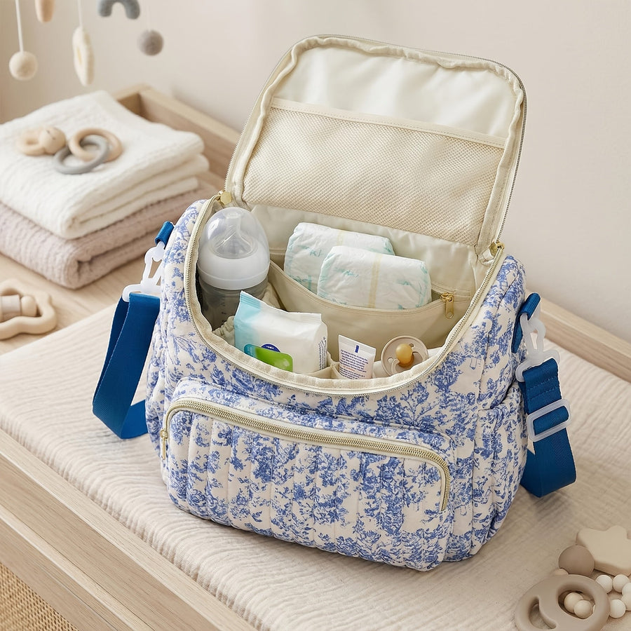 [Essentiel pour parents] Sac à langer à dos floral pour maman et papa — Monptitlou