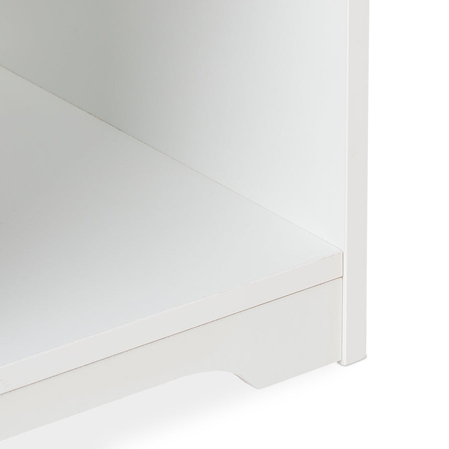 Table de chevet pour enfant « Cygne » en blanc/rose — Monptitlou