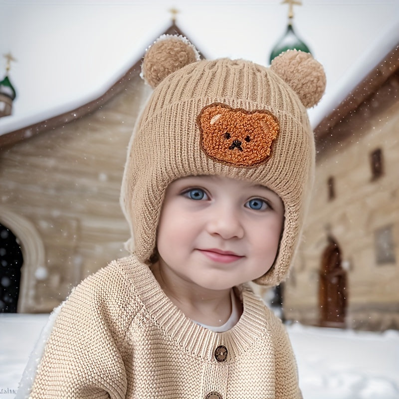 Bonnet d'hiver mignon avec oreilles d'ours — Monptitlou