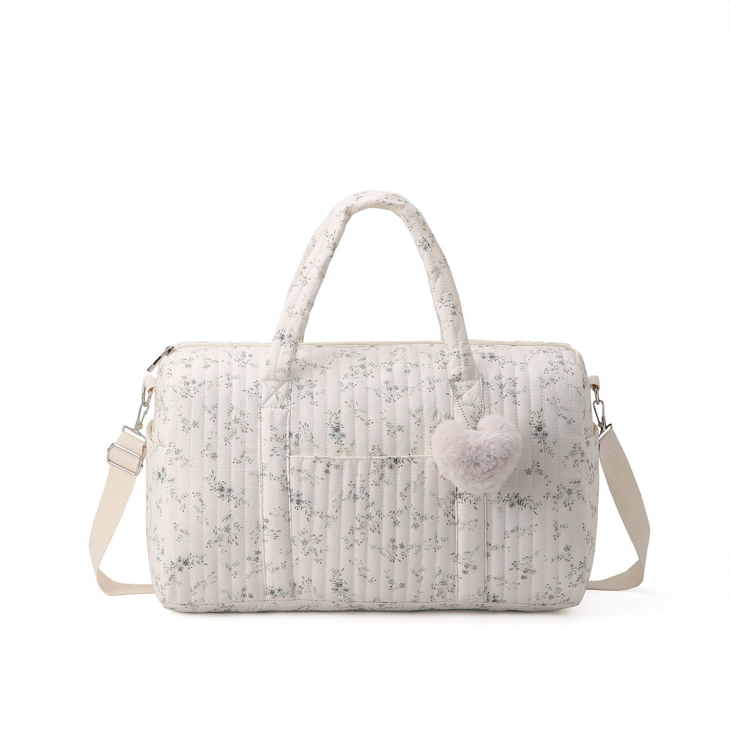 Sac à langer en polyamide imprimé floral avec grande capacité et design convivial pour les voyages