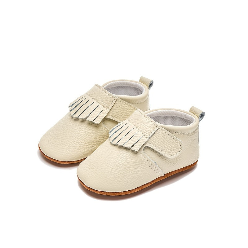 Chaussures de bébé à semelle souple en cuir véritable respirant — Monptitlou