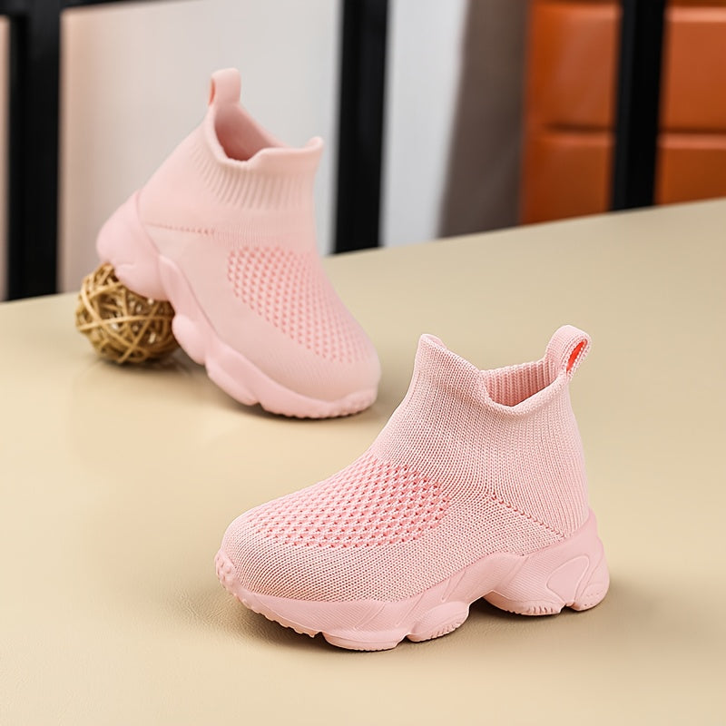 Chaussures de sport en maille respirantes pour garçons et filles, chaussures-chaussettes élastiques, style tendance tric